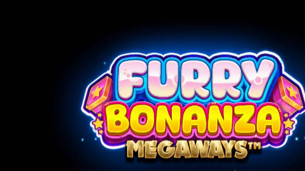 Tampilan visual slot Furry Bonanza Megaways dengan karakter beruang lucu